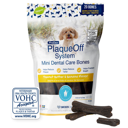 ProDen PlaqueOff® Mini Dental Care Bones PB & Banana