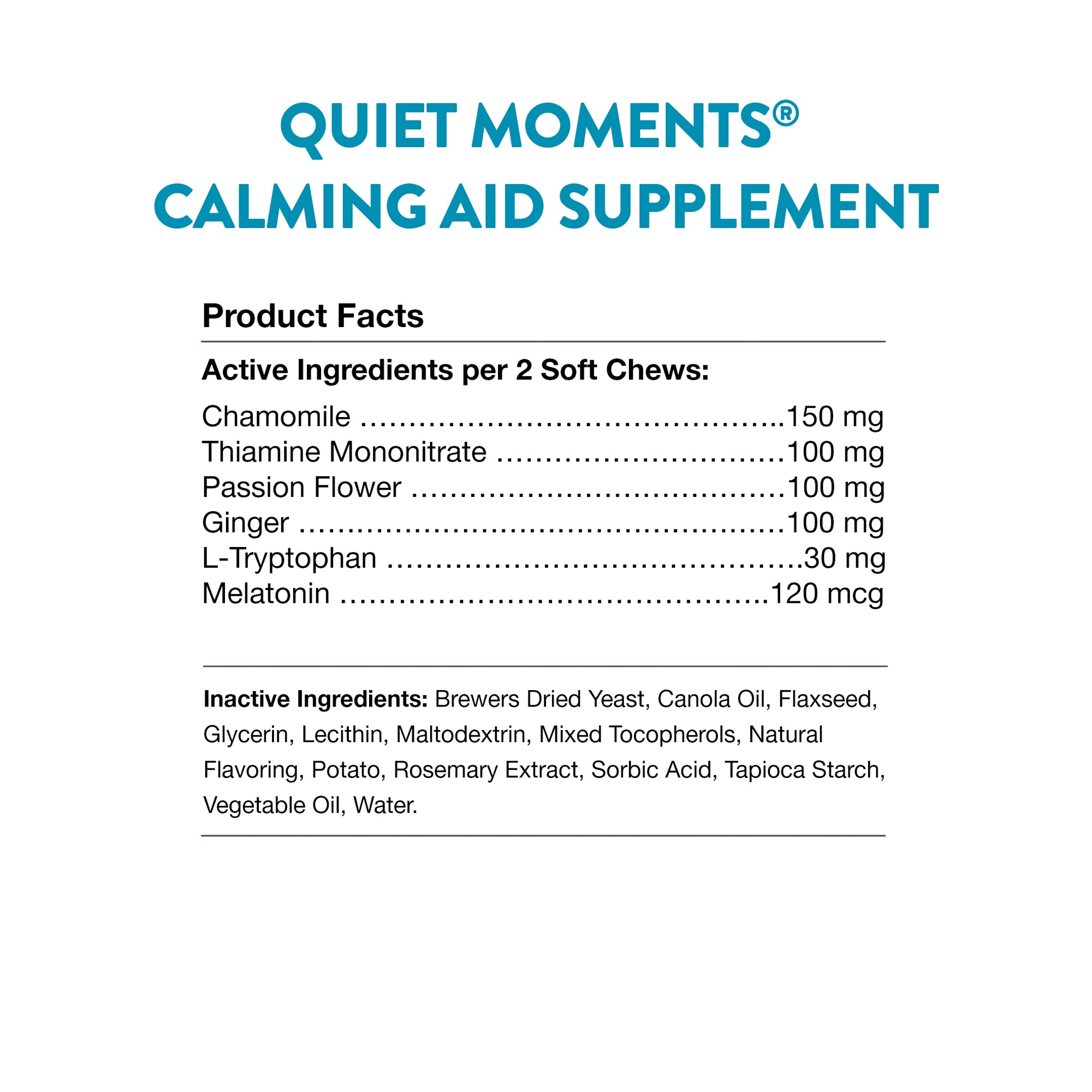 Quiet moments calming aid dog soft fashion chews