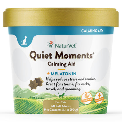 NaturVet® quiet moments cat Calming Aid 60 ct