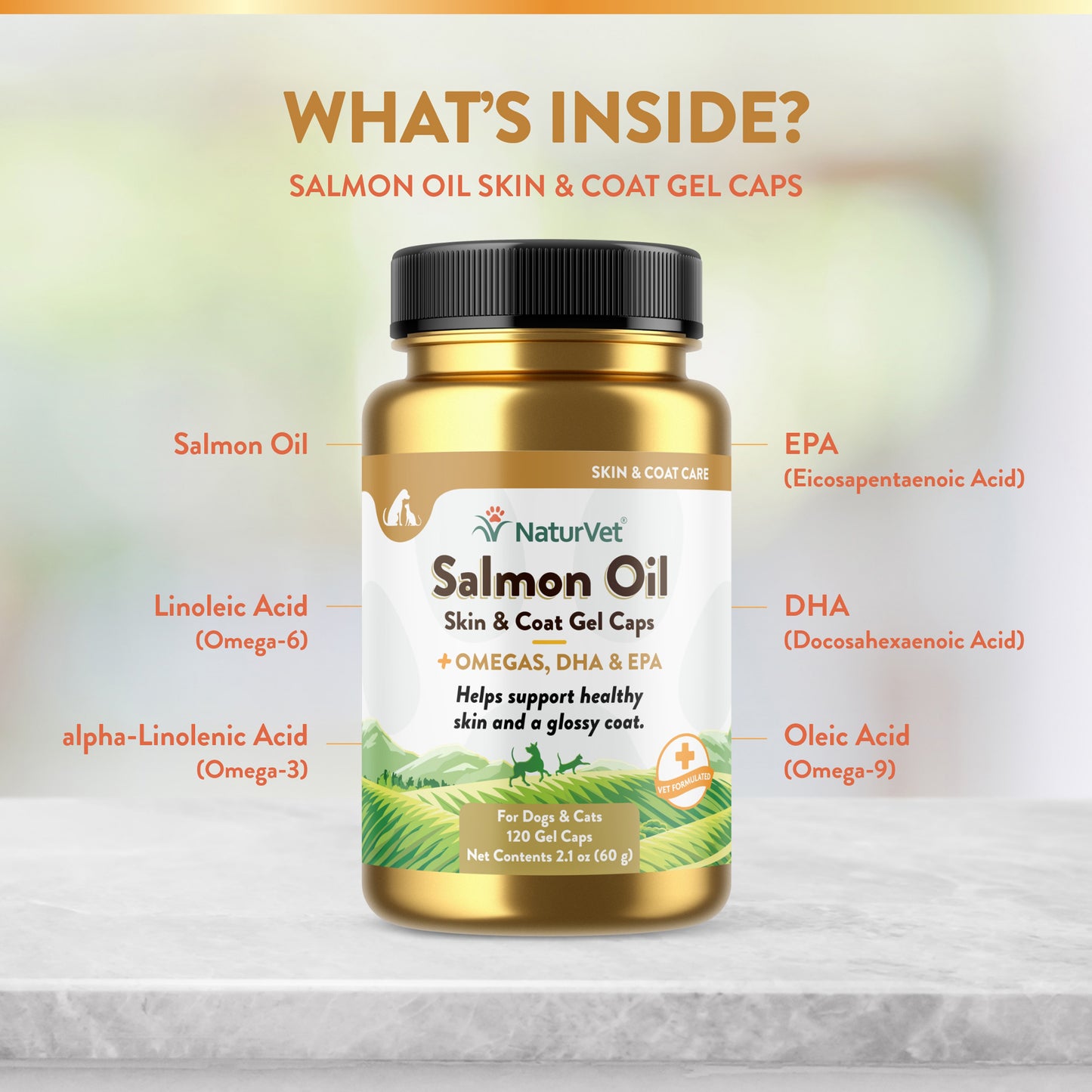 Salmon Oil Skin & Coat Gel Caps