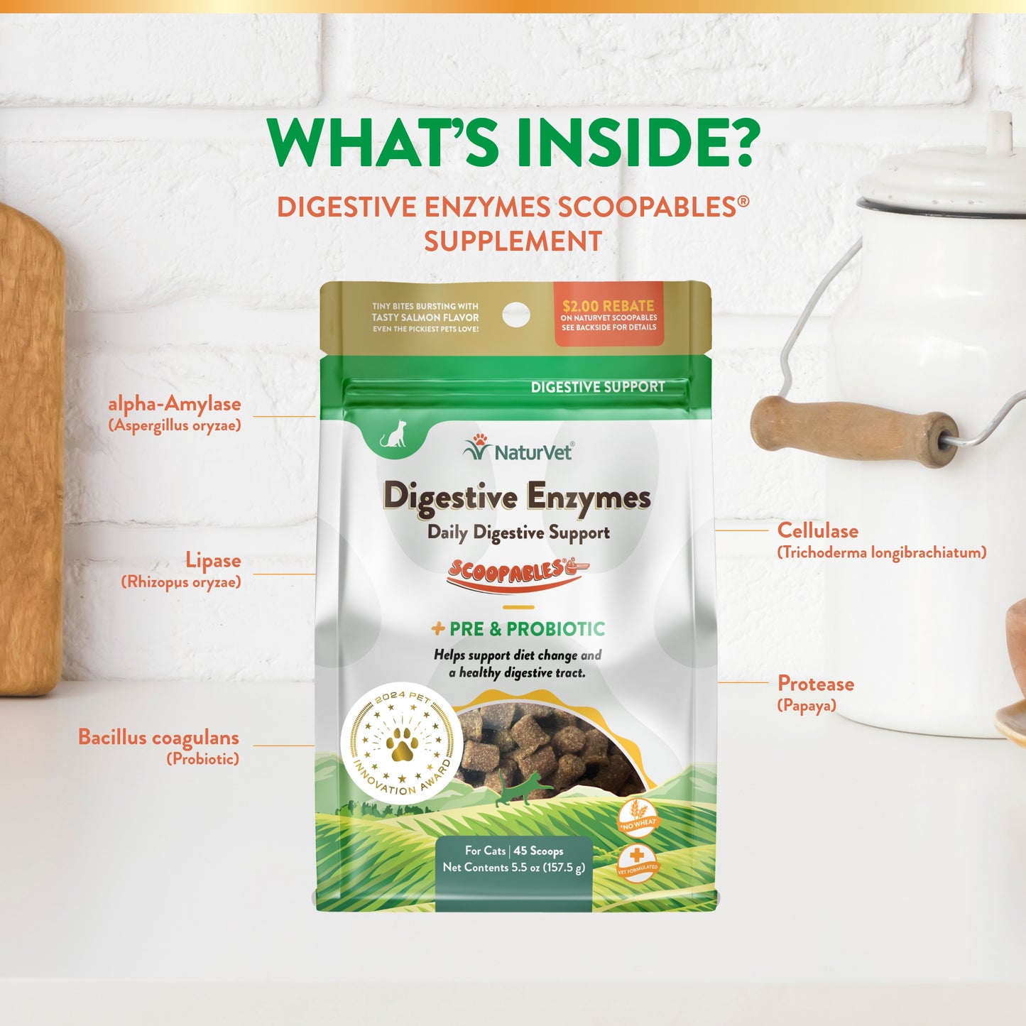 Scoopables® Digestive Enzymes Daily Digestive Support for Cats