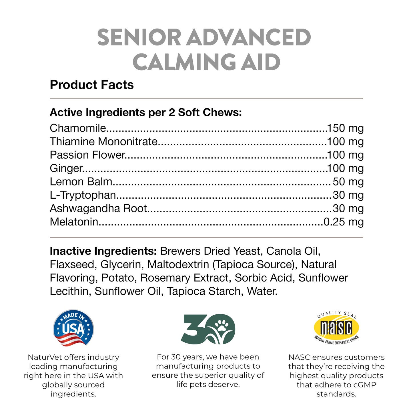 Senior Advanced Calming Aid Soft Chews