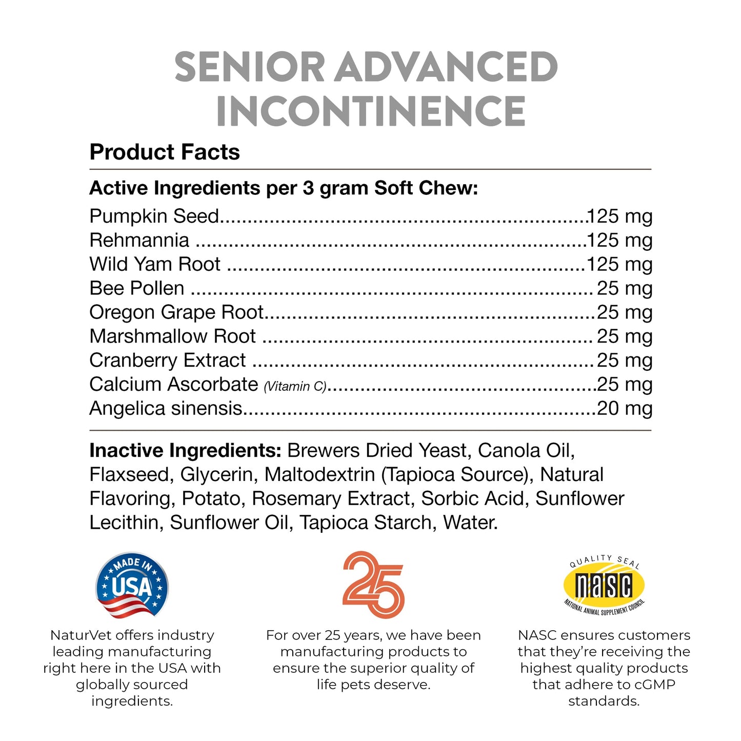 Senior Advanced Incontinence Soft Chews