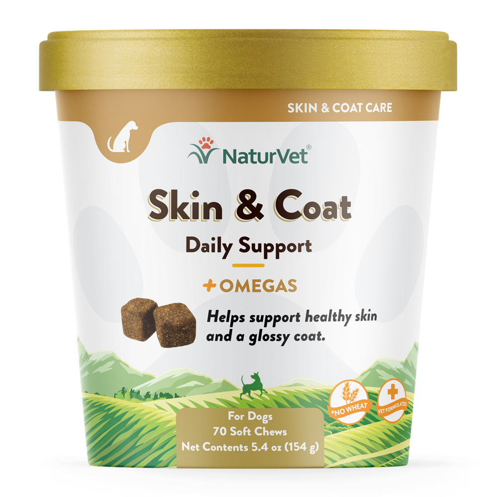 NaturVet Skin & Coat Soft Chews Supplement