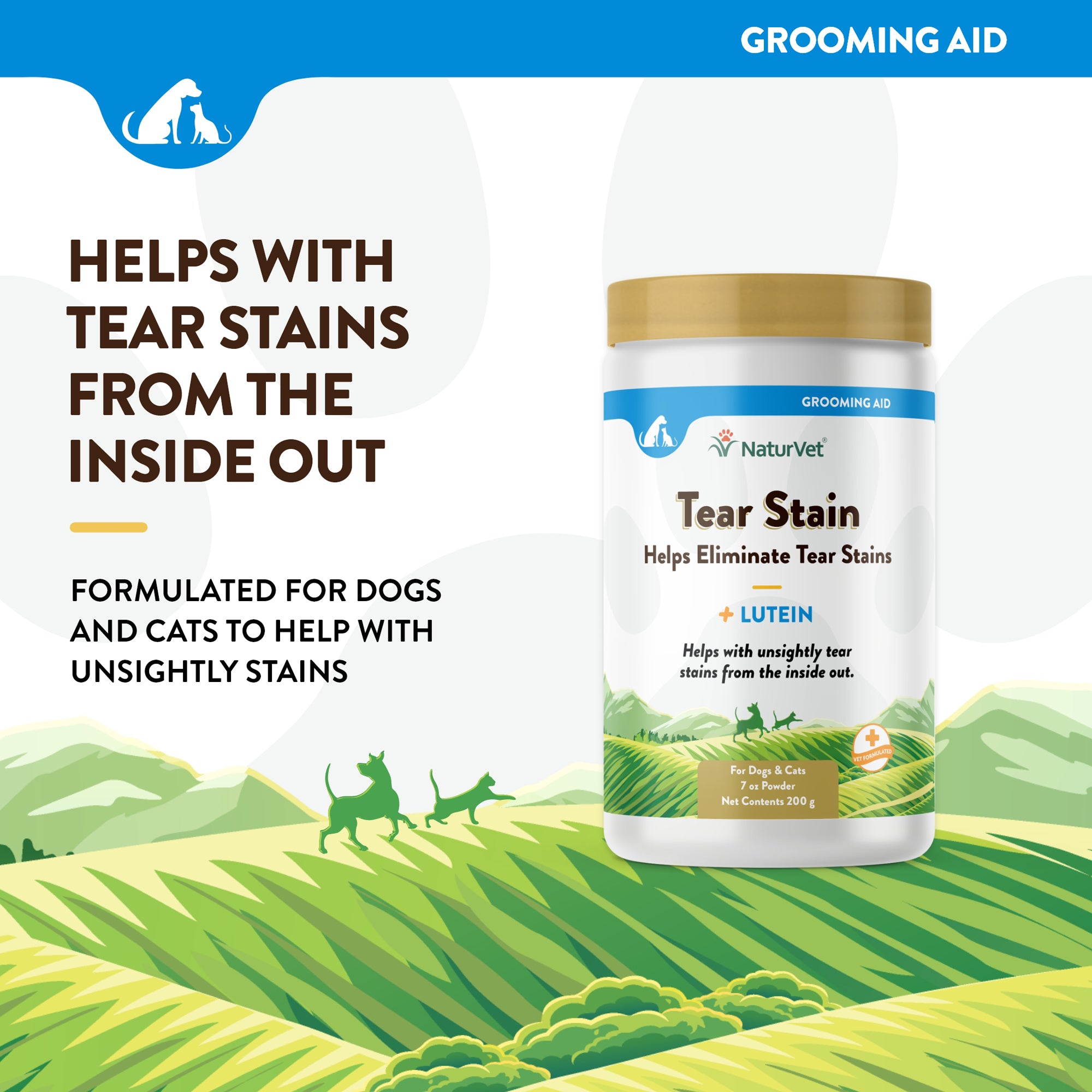 Natural tear clearance stain powder