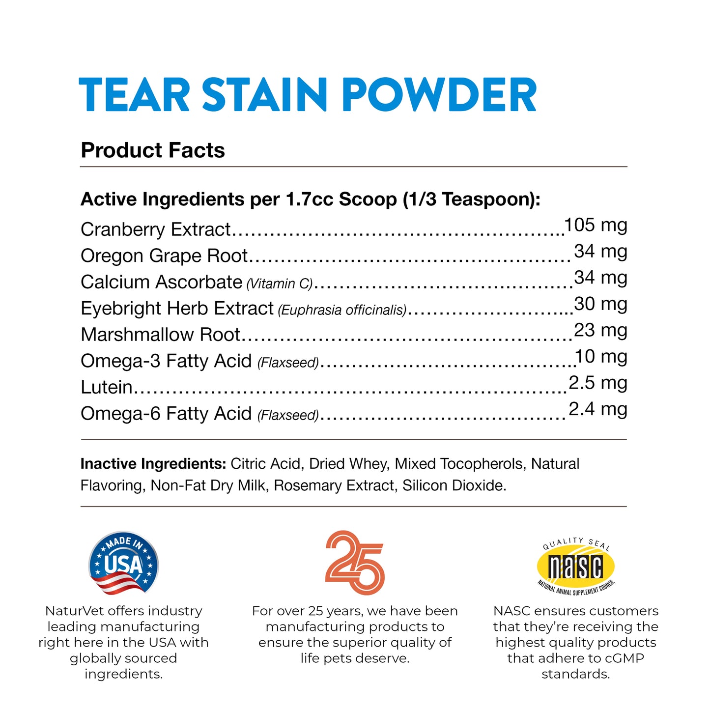 Tear Stain Supplement