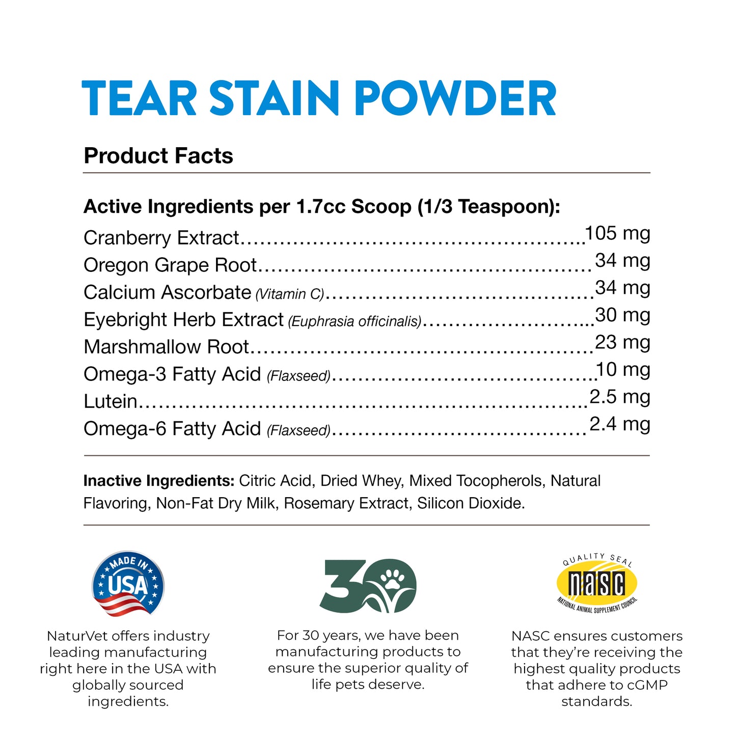 Tear Stain Supplement