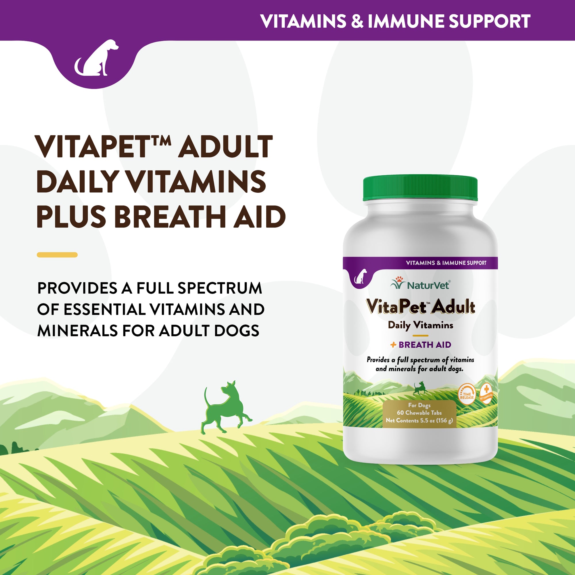 VitaPet Adult Daily Vitamins Chewable Tablets NaturVet