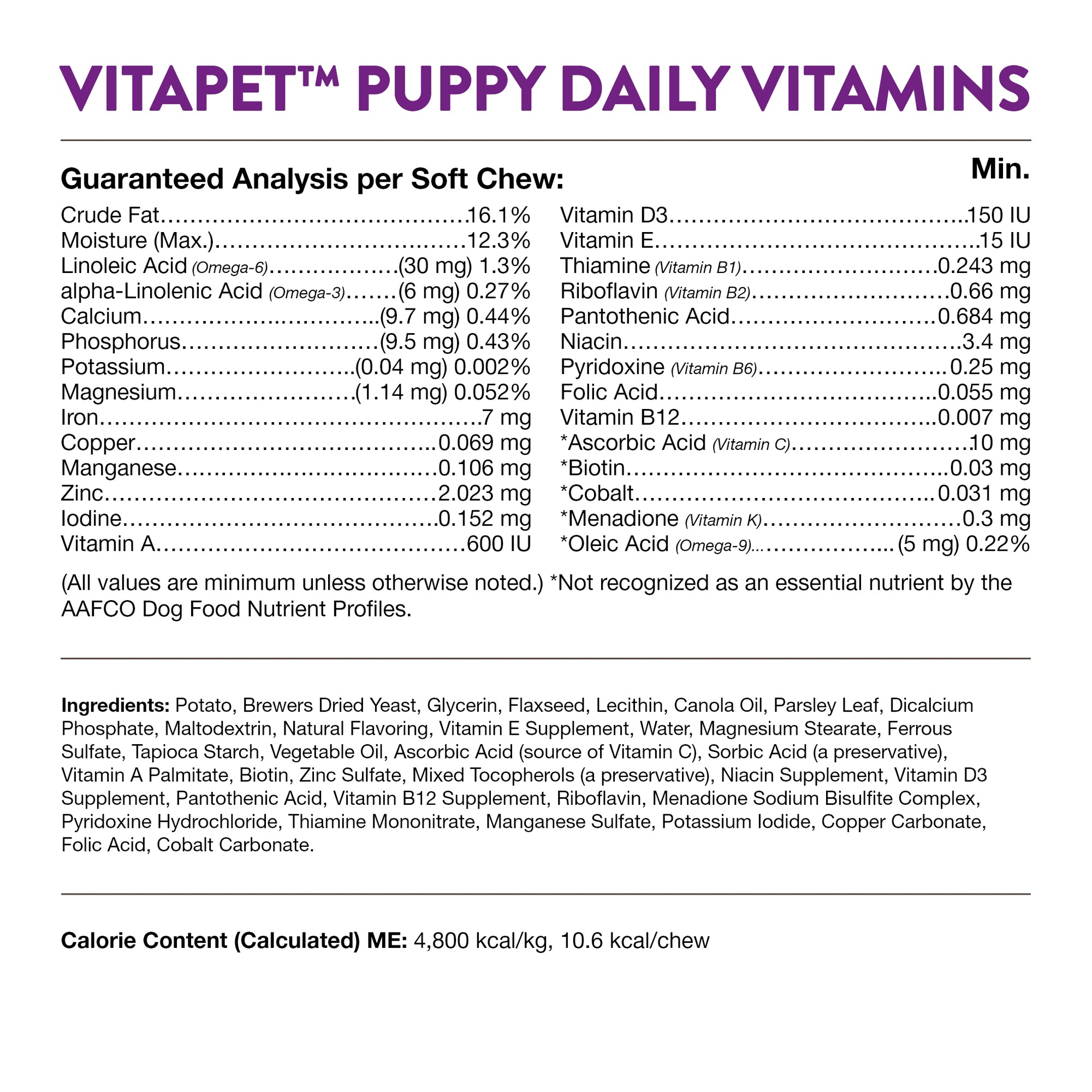 Vitapet puppy clearance vitamins