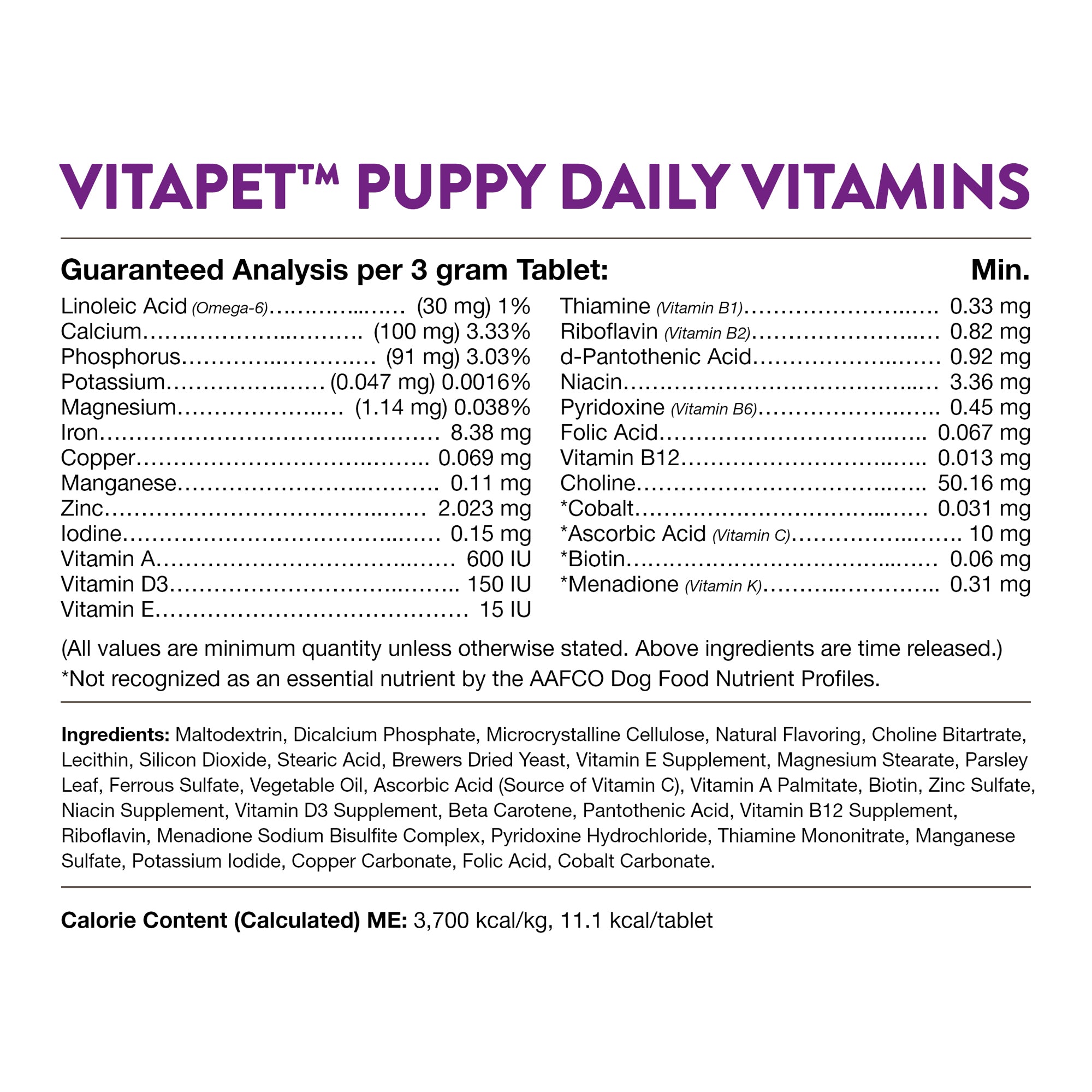 Vitapet puppy vitamins sale