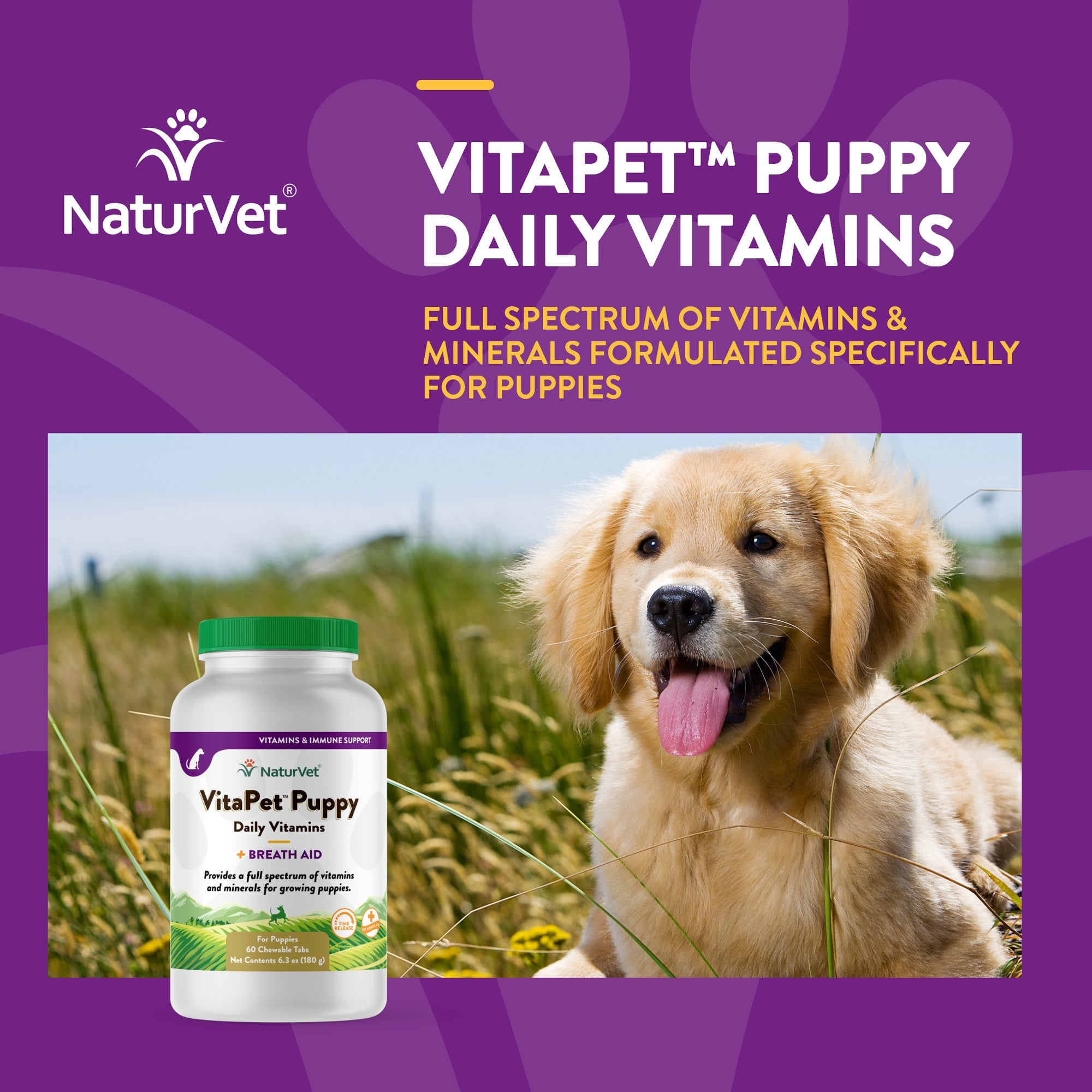 VitaPet Puppy Daily Vitamins Chewable Tablets NaturVet