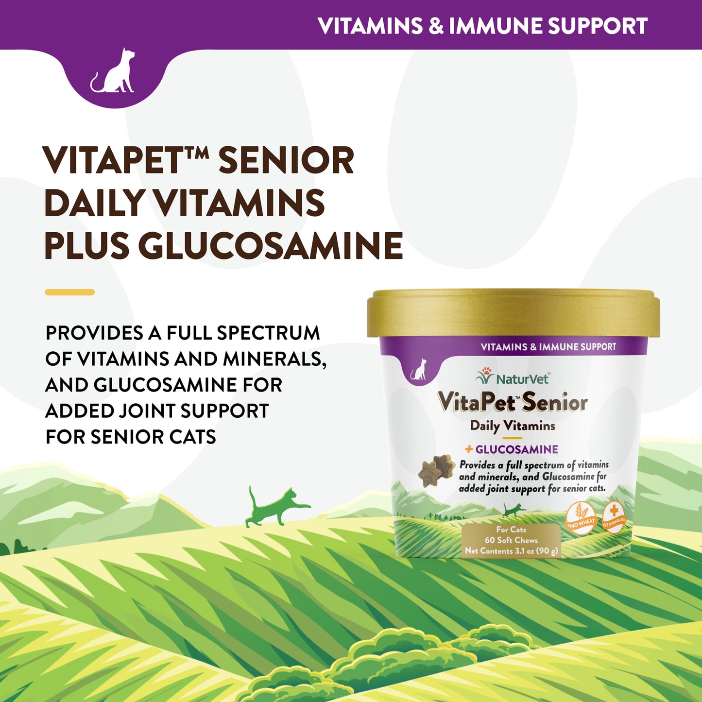 VitaPet™ Senior Daily Vitamins Cat Soft Chews