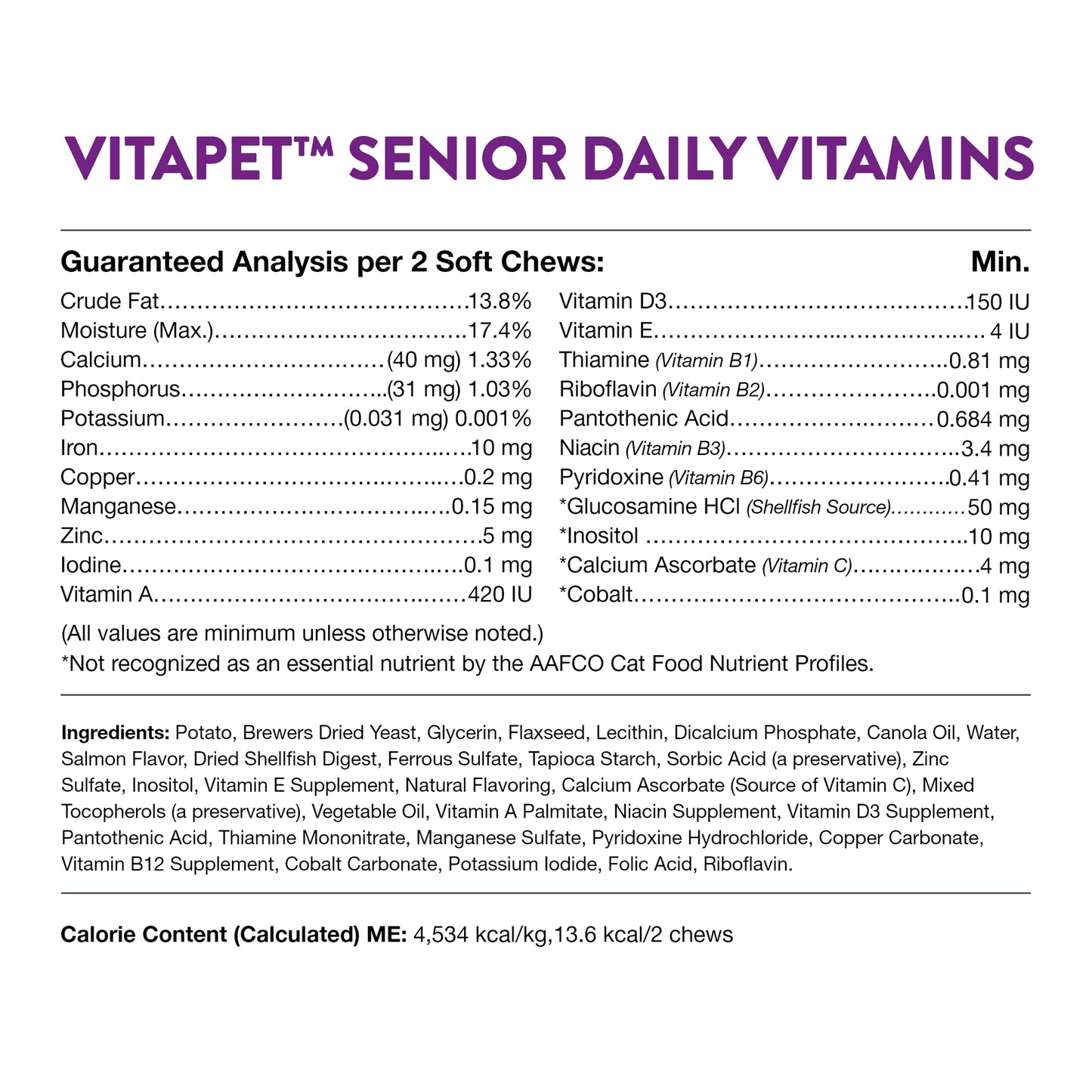 VitaPet™ Senior Daily Vitamins Cat Soft Chews