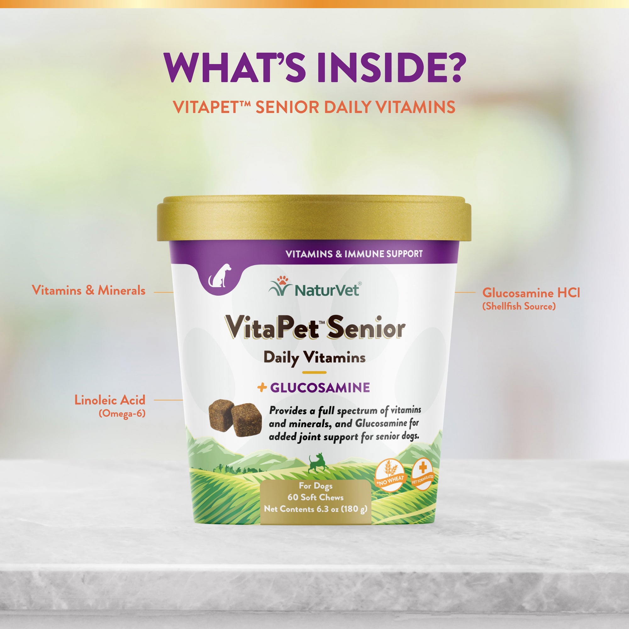 VitaPet Senior Daily Vitamins Soft Chews NaturVet