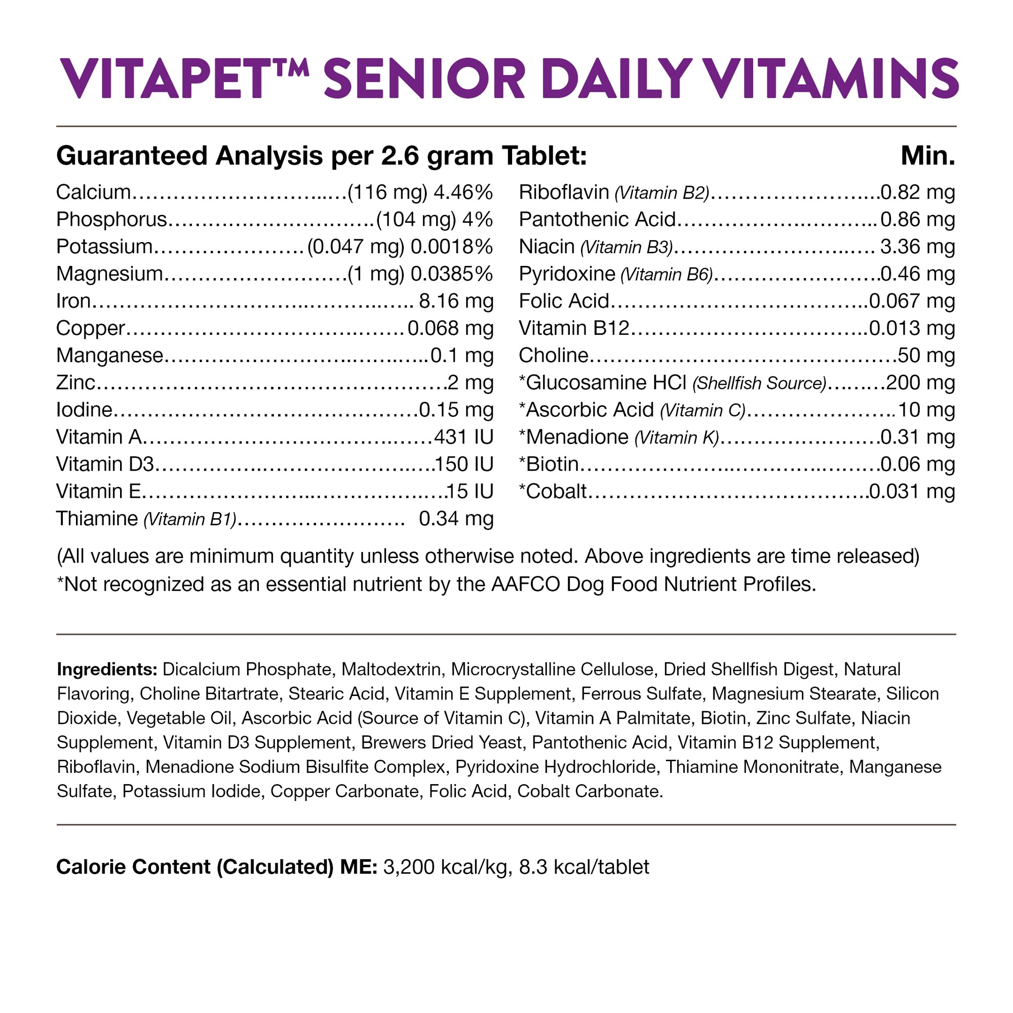 Vitapet senior outlet