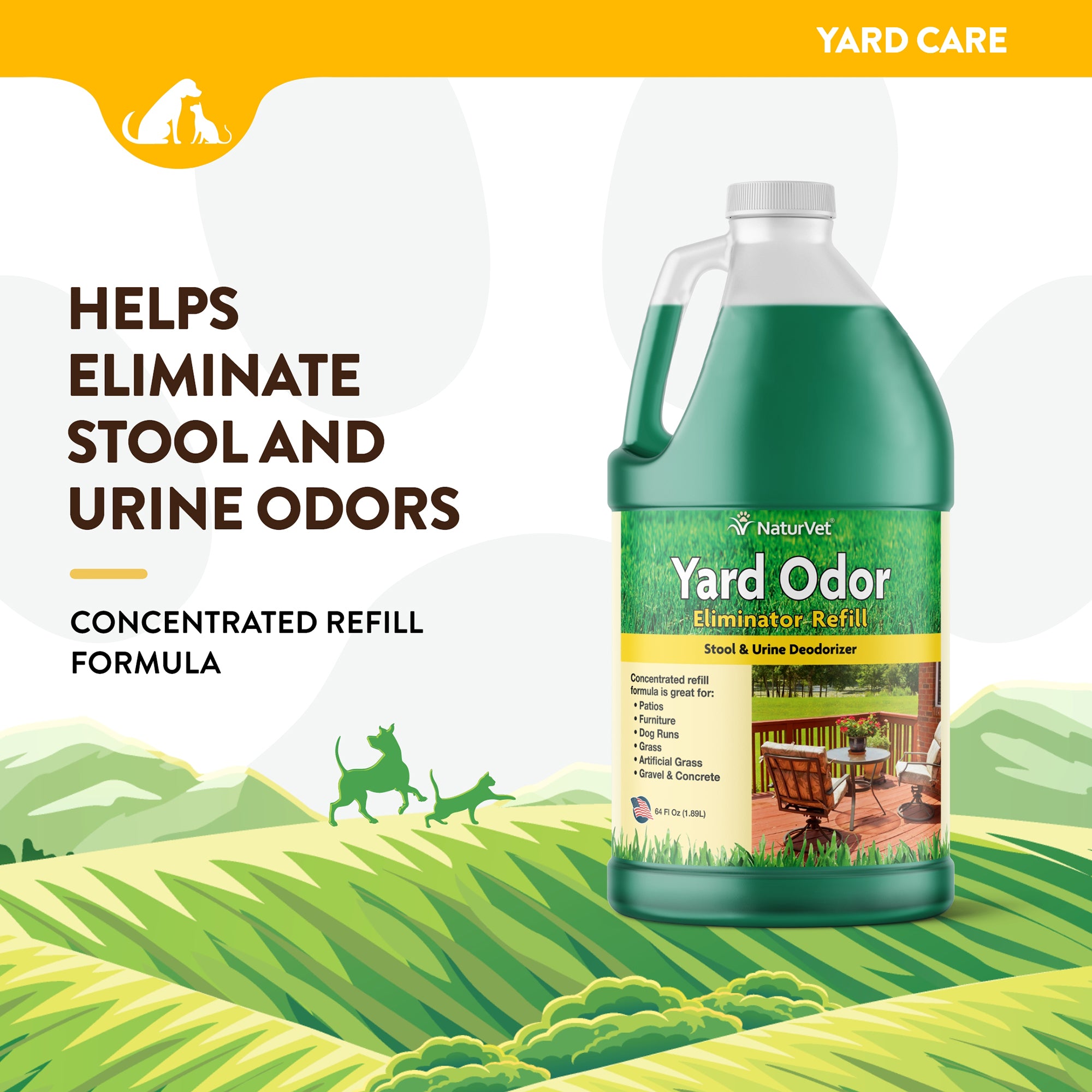 Naturvet yard odor eliminator shop stool & urine deodorizer