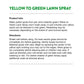 Yellow to Green Lawn Spray